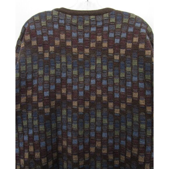 VINTAGE Tricots St Raphael Sweater Large Wool Pullover 3D Knit 90s - Picture 7 of 9